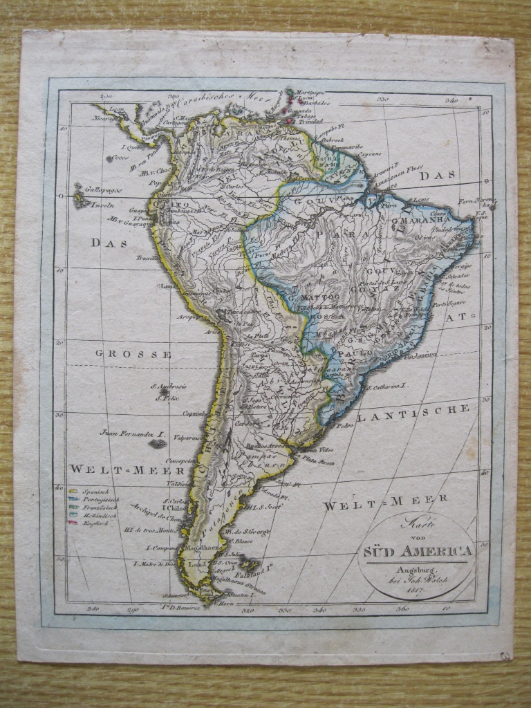 Mapa de Sudamérica, Waleh, 1817